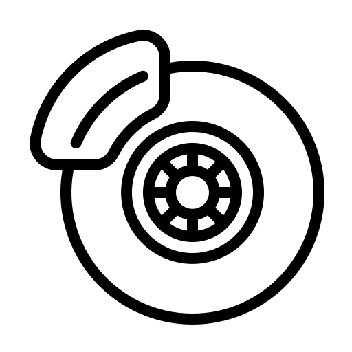 vector image of brake hub and disc